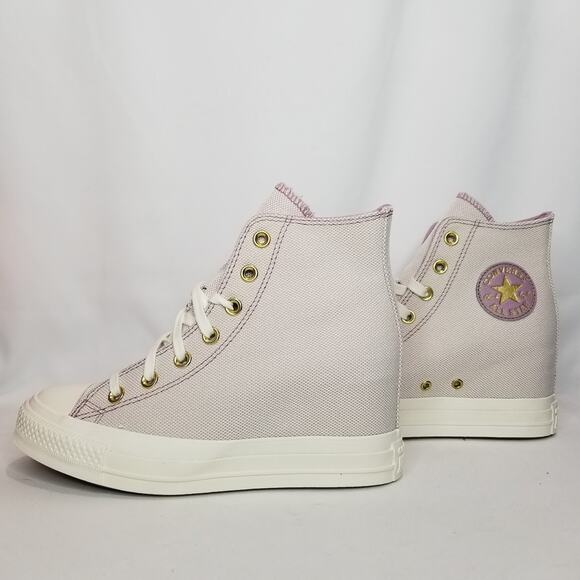 Converse Women's CTAS Wedge Platform Golden Hits Size 7.5 Orchid A12763C  NWT - Picture 2 of 9